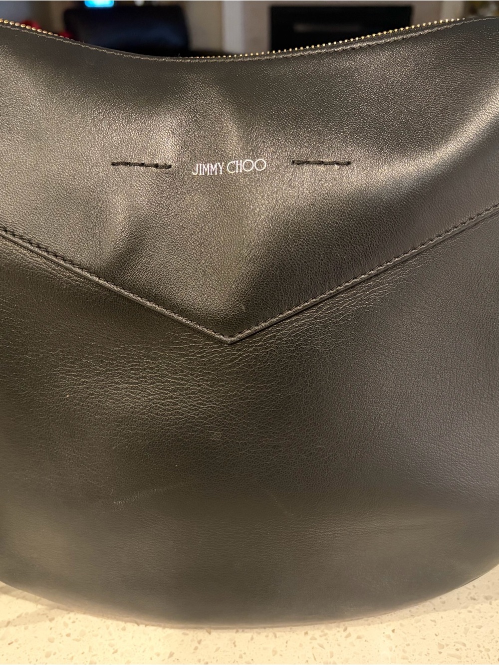 Jimmy Choo Black Leather Shoulder Bag